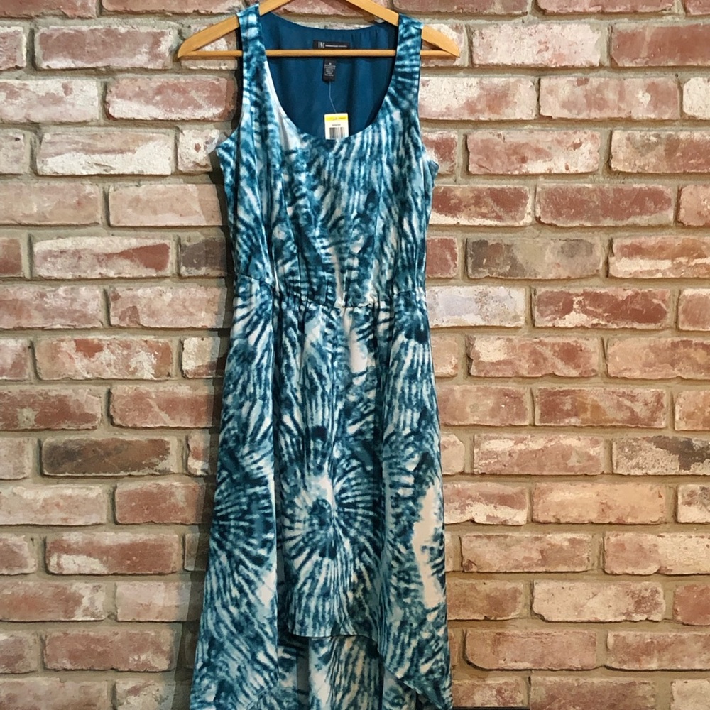 NWT-INC Tie-Dye Sleeveless High/Low Dress